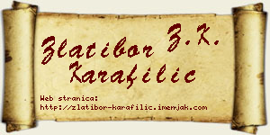 Zlatibor Karafilić vizit kartica